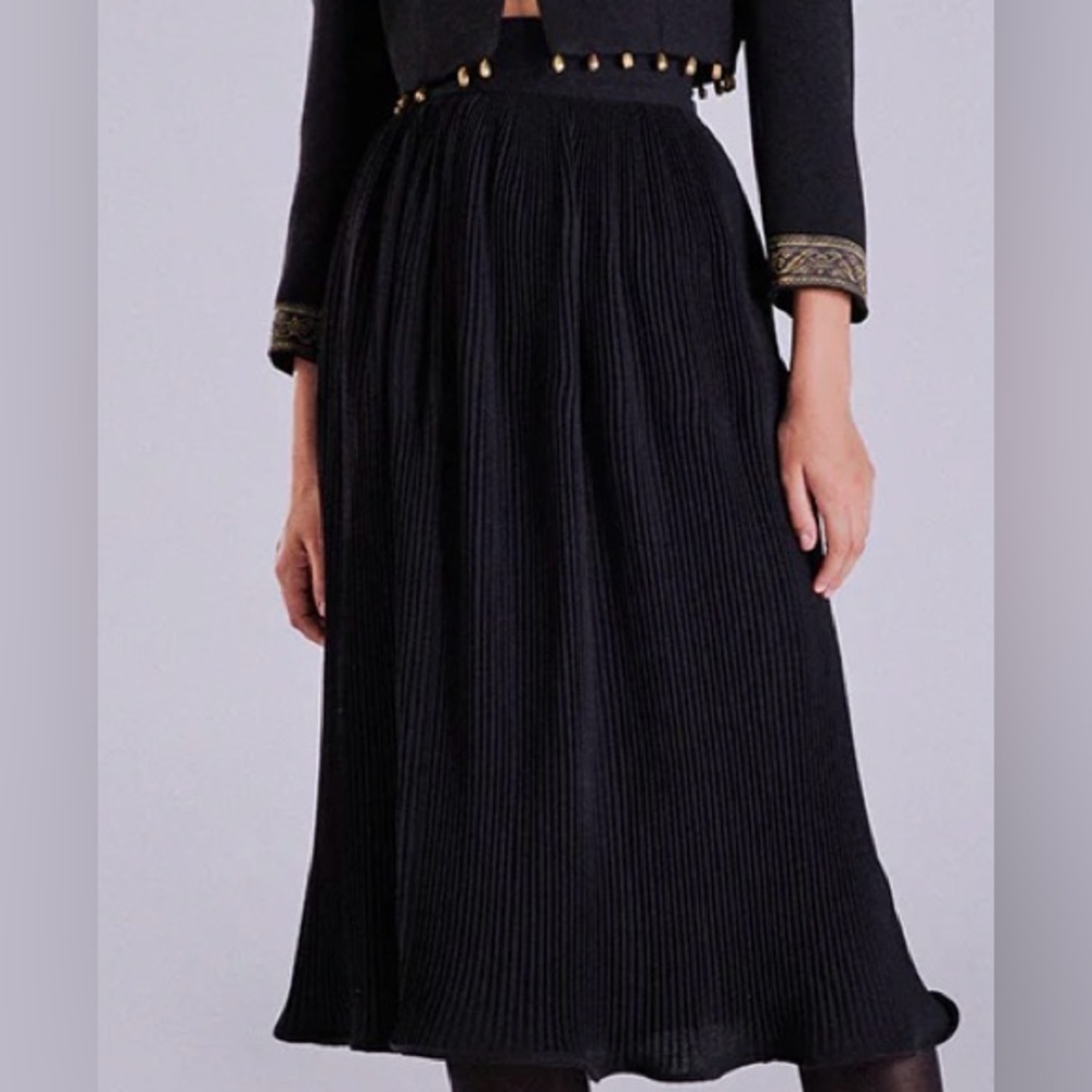 Lolita Lempicka Black Maxi Pleated Skirt